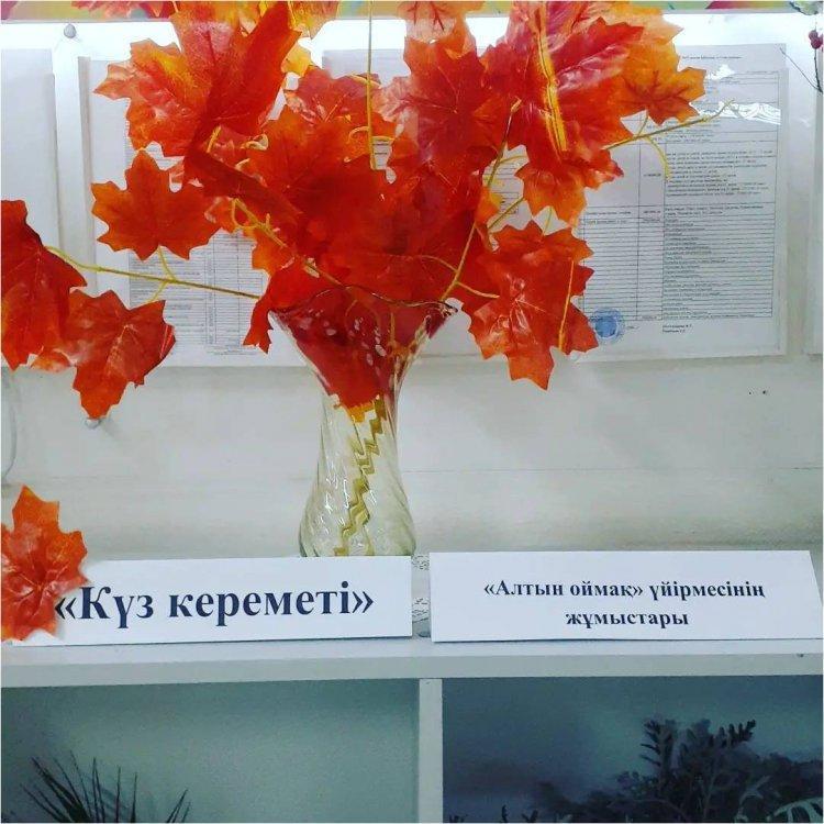 " Алтын оймақ" үйірмесінің "Күз кереметі" тақырыбындағы көрмесі Жетекшісі: Жырғаланова Ж.А.