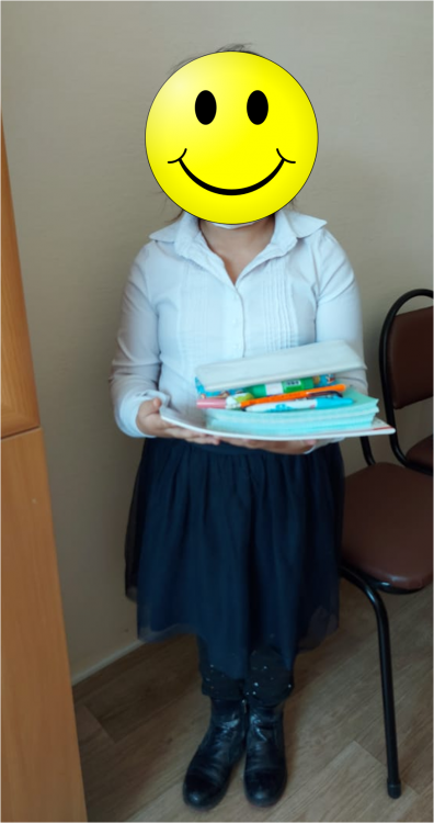 "Мектепке жол" Республикалық қайырымдылық акциясы аясында ААҚҚ, жетім балаларға, көп балалы, тұрмыс жағдайы төмен отбасыларынан шыққан оқушыларға көмек көрсетілді