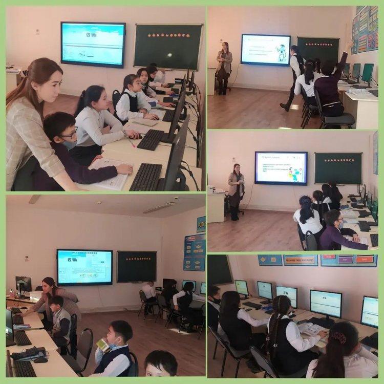 Информатика пәнінен "Бұрылыстар" тақырыбында 5 "Г" сыныбында 16 ақпан күні ашық сабақ өтті.