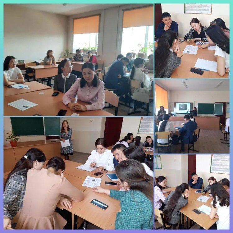 "Оқушылардың функциональдық сауаттылықтарының білім сапасына ықпалы" тақырыбындағы жас мамандарға арналған отырысы. Өткізген биология пәні мұғалімдері: Архыматаева А Ж., Толеубаева Г.Т.
