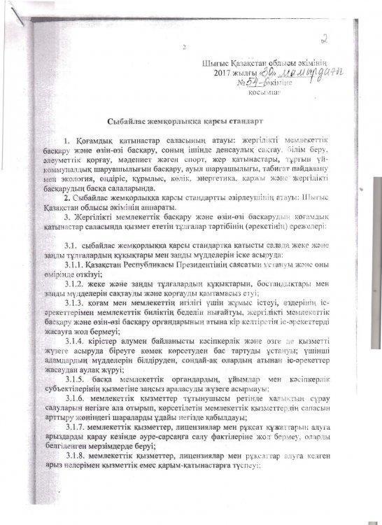 Сыбайлас жемқорлыққа қарсы стандарттар