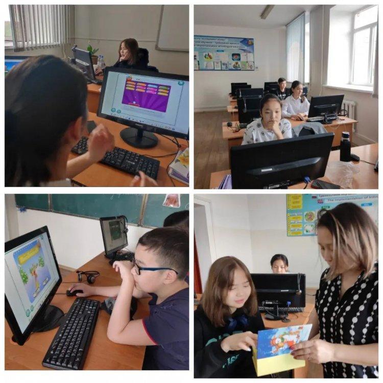 01.06.22 күні жазғы мектепте ағылшын тілінен 8-сыныптарда сабақ өткізілді.
