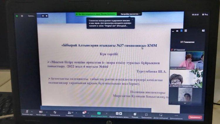 Мектеп бітіруші түлектердің ата-аналарымен  ЖИНАЛЫС 2021-2022 оқу жылы