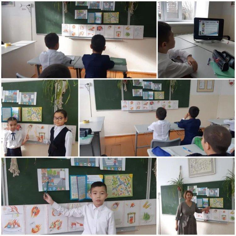 3 "Б" сыныбында " Күзгі демалыстағы қауіпсіздік ережелері" тақырыбында сынып сағаты өтті.