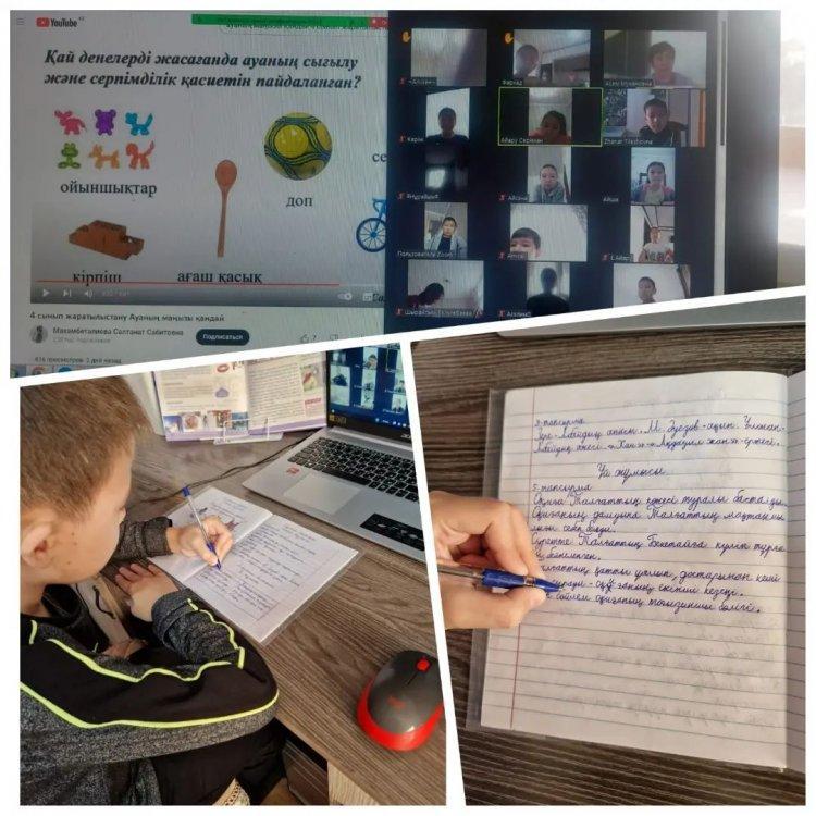 "Менің қашықтықтан білім алған бір күнім" -08.12.22 жыл. 4 "Ә" сынып оқушысы Жакышев Елназар.  Сынып жетекшісі: Азаматова Ә.М.