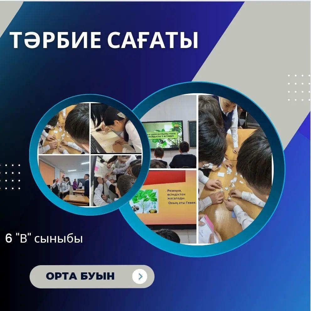 07.04.2023ж.күні 6 "В" сыныбында Экология айлығына байланысты "Дәрілік өсімдіктер. Өсімдіктердің емдік қасеттері туралы түсінік.