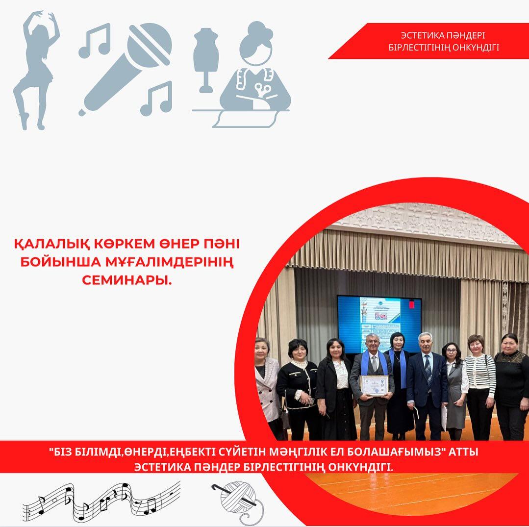 05.02.2024 Қалалық көркем өнер пәні бойынша мұғалімдерінің семинары. Ұйымдастырған: эстетика пәндер бірлестігі