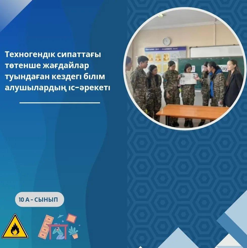 29.02.2024 10 “А” сыныпқа “Өрт тілсіз жау” тақырыбында Тәрбие сағаты өткізілді.