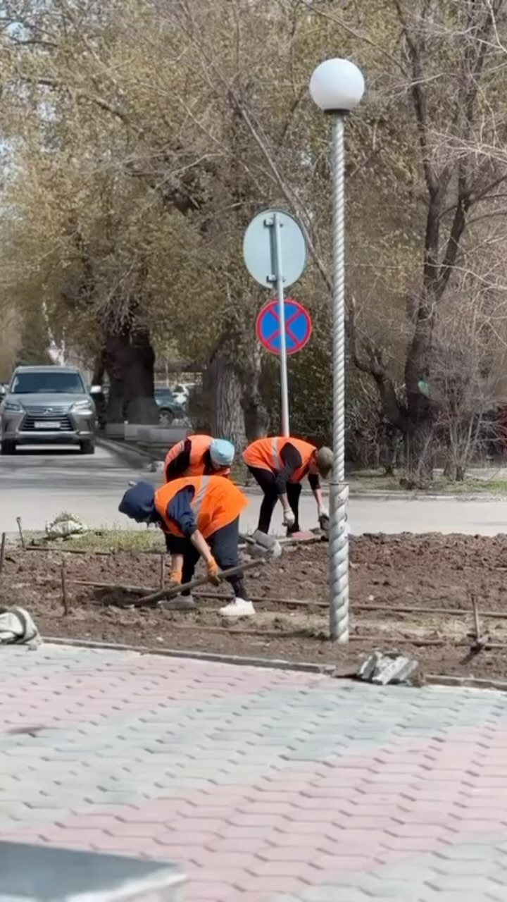 Семейде қаланы көгалдандыру жұмыстары жүргізілуде
