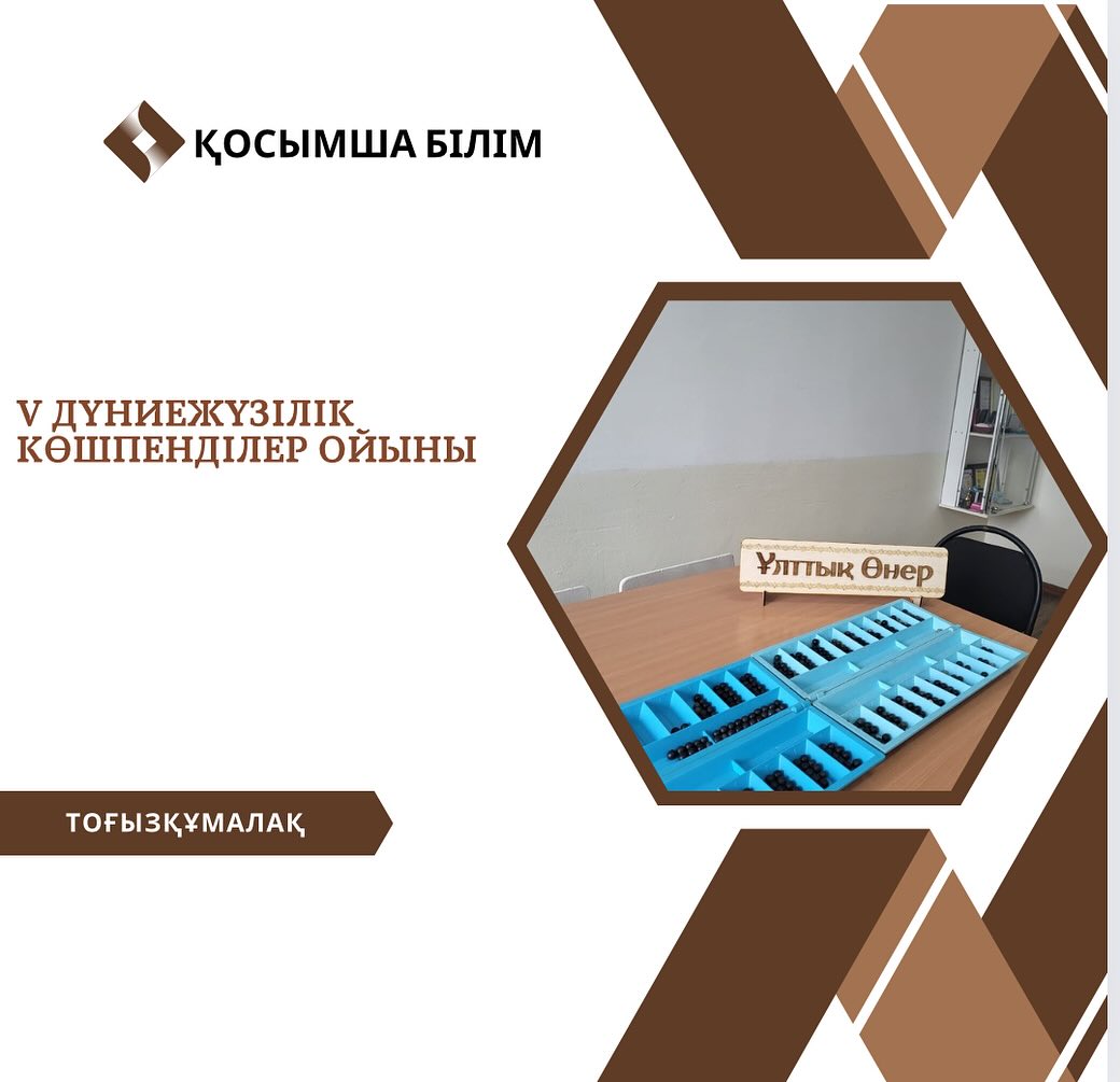 VДүниежүзілік көшпенділер ойынын қолдау аясында 9 қыркүиек “Тоғызқұмалақ “күніне орай “Ыбырай Алтынсарин атындағы 37гимназиясы”КММ оқушылары ұлттық өнерді жалғастырып ойнады.