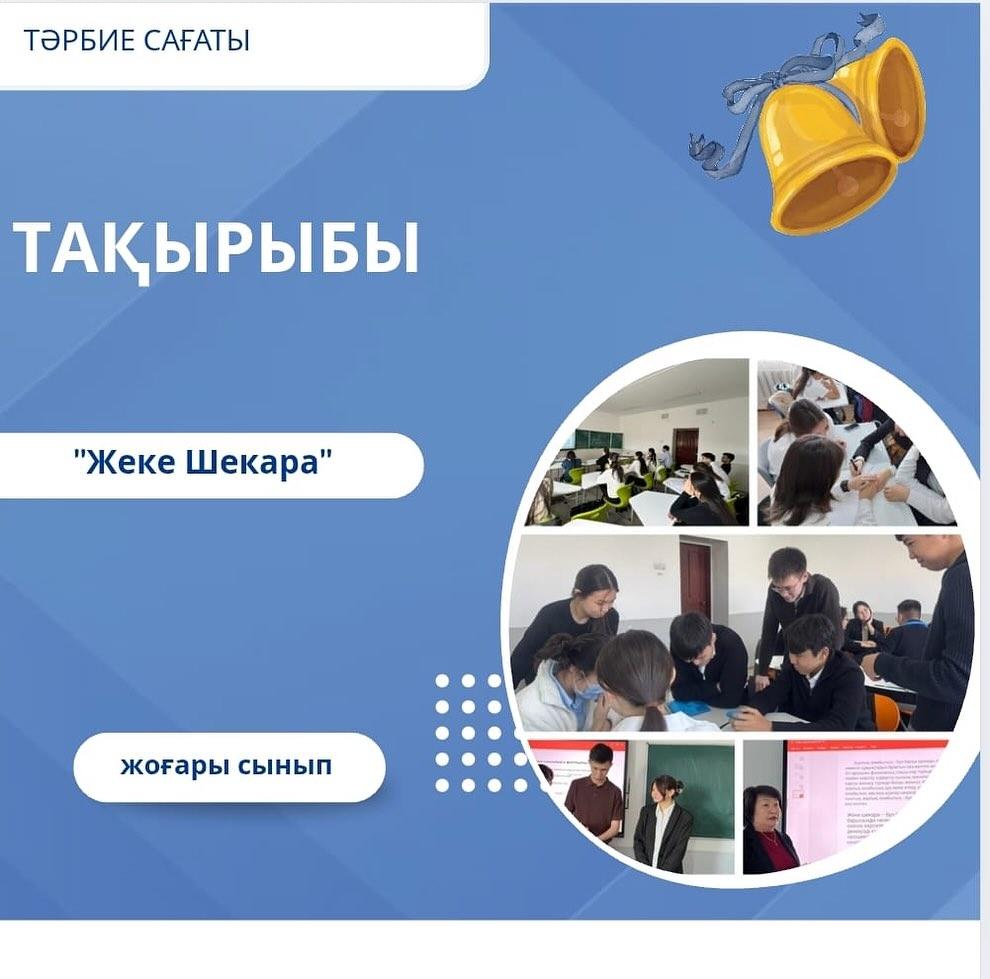 АПҚО-ның бағдарламасына сәйкес 11-сынып оқушыларына арналған “ЖЕКЕ ШЕКАРА ЖӘНЕ ЗОРЛЫҚ-ЗОМБЫЛЫҚ: КӨРЕМІН, ТҮСІНЕМІН, ӘРЕКЕТ ЕТЕМІН” тақырыбында сынып сағаты өткізілді.