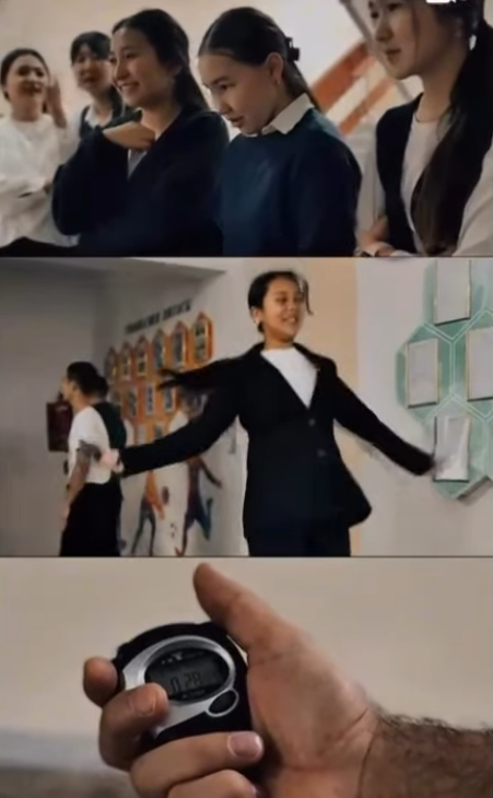 Бүгін мектебімізде секіртпеден жарыс өтті!