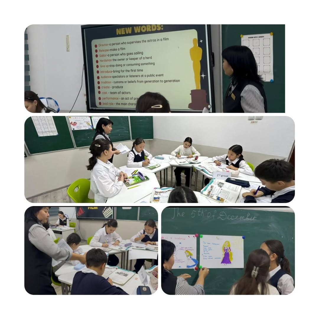 05.12.25ж. “Семей қаласының Ыбырай Алтынсарин атындағы №37 гиназиясы” КММ 6 “Ә”сыныбында ағылшын тілі пәнінен “Types of films” тақырыбында ашық сабақ өтті.